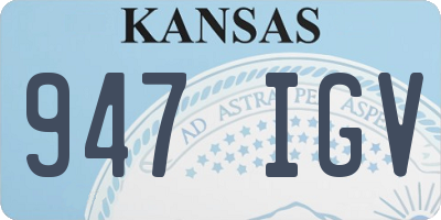 KS license plate 947IGV