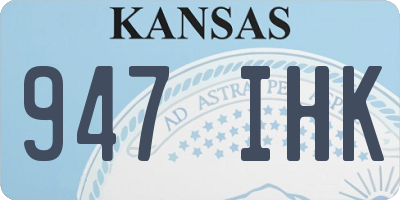 KS license plate 947IHK