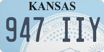 KS license plate 947IIY