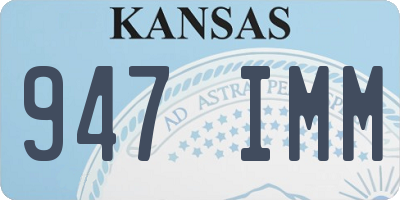 KS license plate 947IMM