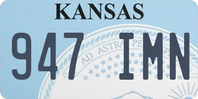 KS license plate 947IMN