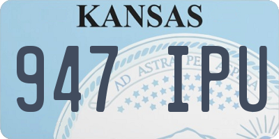 KS license plate 947IPU