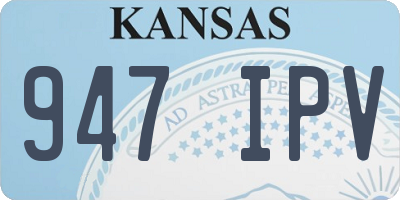 KS license plate 947IPV