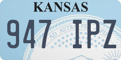 KS license plate 947IPZ