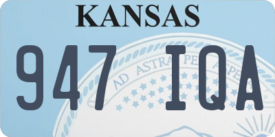 KS license plate 947IQA