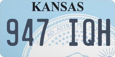 KS license plate 947IQH