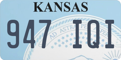 KS license plate 947IQI