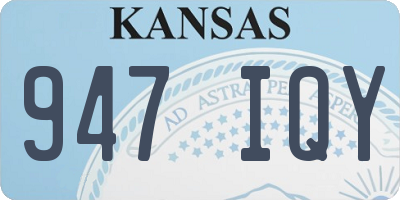 KS license plate 947IQY