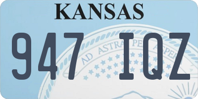 KS license plate 947IQZ