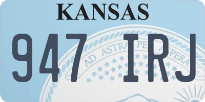KS license plate 947IRJ