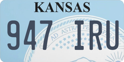 KS license plate 947IRU