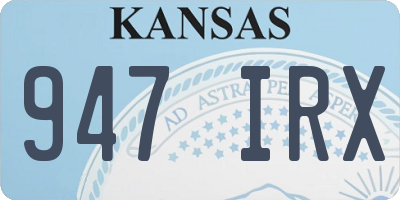 KS license plate 947IRX