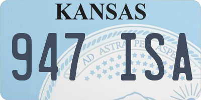 KS license plate 947ISA