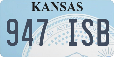 KS license plate 947ISB