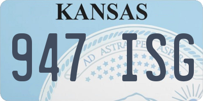 KS license plate 947ISG