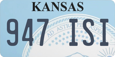 KS license plate 947ISI