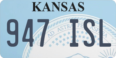 KS license plate 947ISL