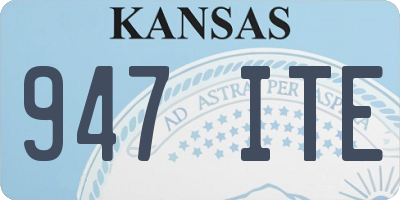 KS license plate 947ITE