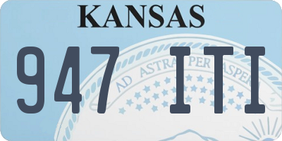 KS license plate 947ITI