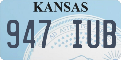 KS license plate 947IUB