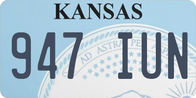 KS license plate 947IUN