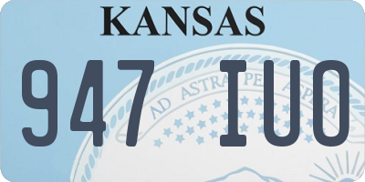 KS license plate 947IUO