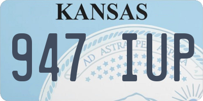 KS license plate 947IUP