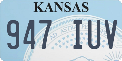 KS license plate 947IUV