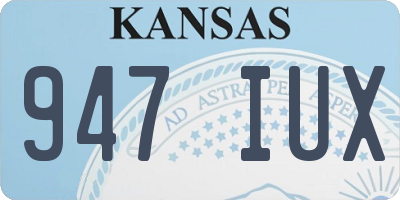KS license plate 947IUX