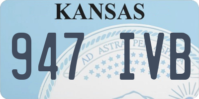 KS license plate 947IVB