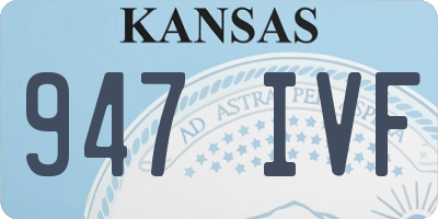 KS license plate 947IVF