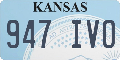 KS license plate 947IVO