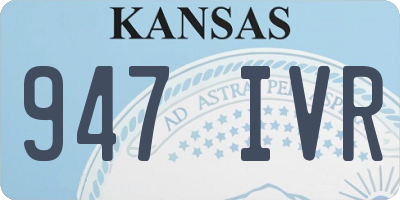 KS license plate 947IVR