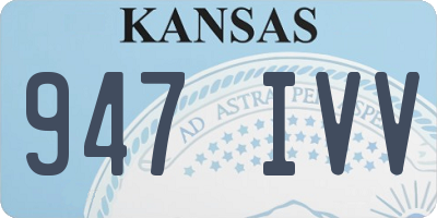 KS license plate 947IVV