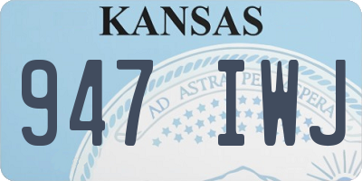 KS license plate 947IWJ