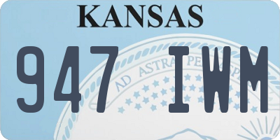 KS license plate 947IWM