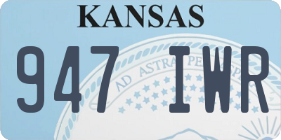 KS license plate 947IWR
