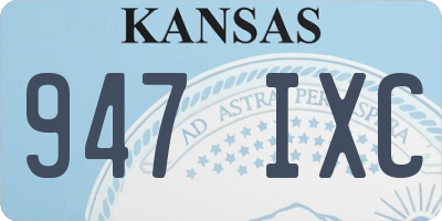 KS license plate 947IXC