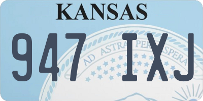 KS license plate 947IXJ