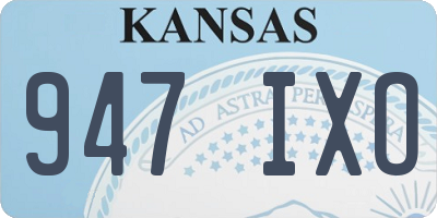 KS license plate 947IXO