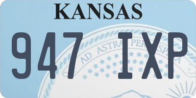 KS license plate 947IXP