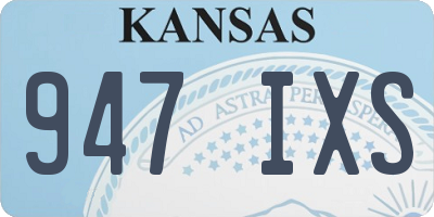 KS license plate 947IXS
