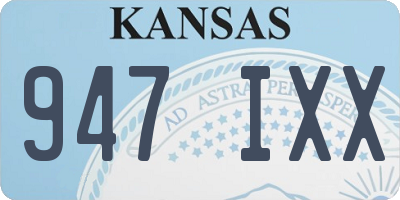 KS license plate 947IXX