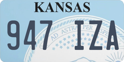 KS license plate 947IZA
