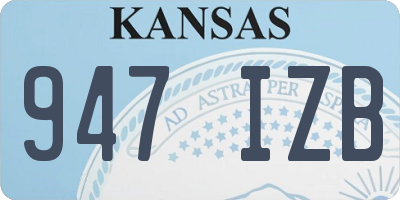 KS license plate 947IZB