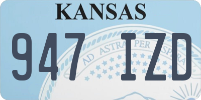 KS license plate 947IZD