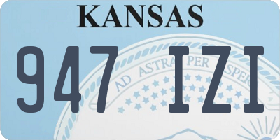 KS license plate 947IZI