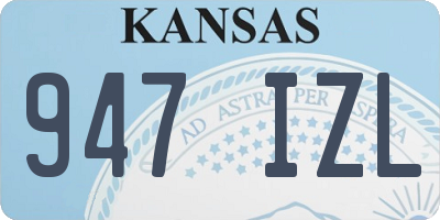 KS license plate 947IZL