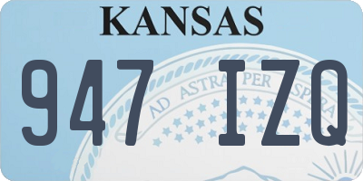 KS license plate 947IZQ