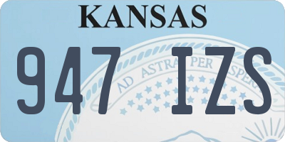 KS license plate 947IZS